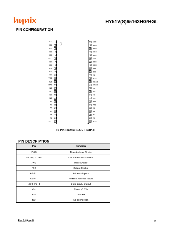 HY51V65163HGT-45