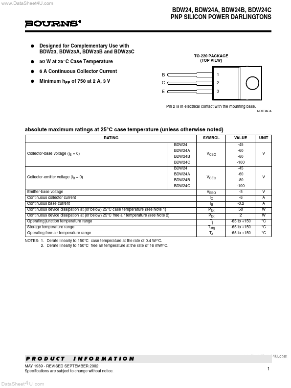 BDW24B Datasheet Preview