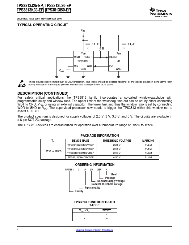 TPS3813L30-EP