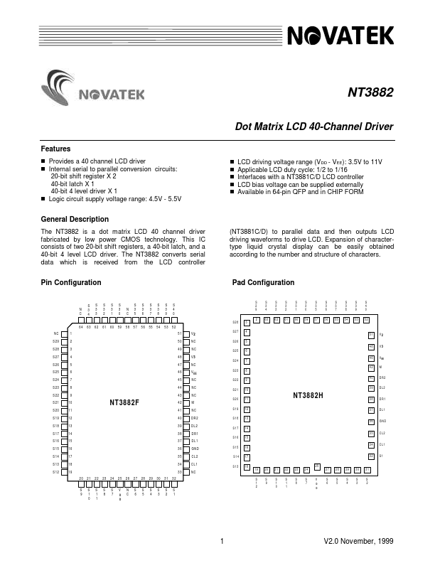 NT3882 Datasheet Preview