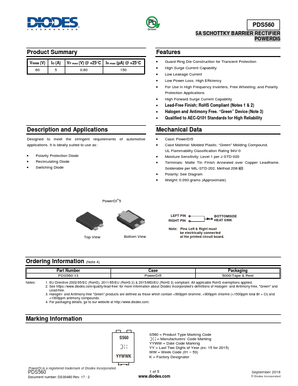 PDS560 Datasheet Preview
