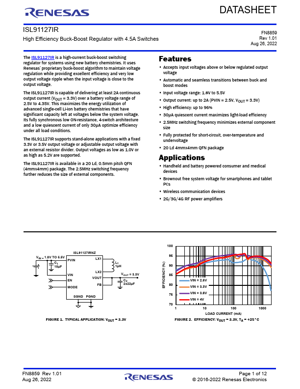 ISL91127IR Datasheet Preview