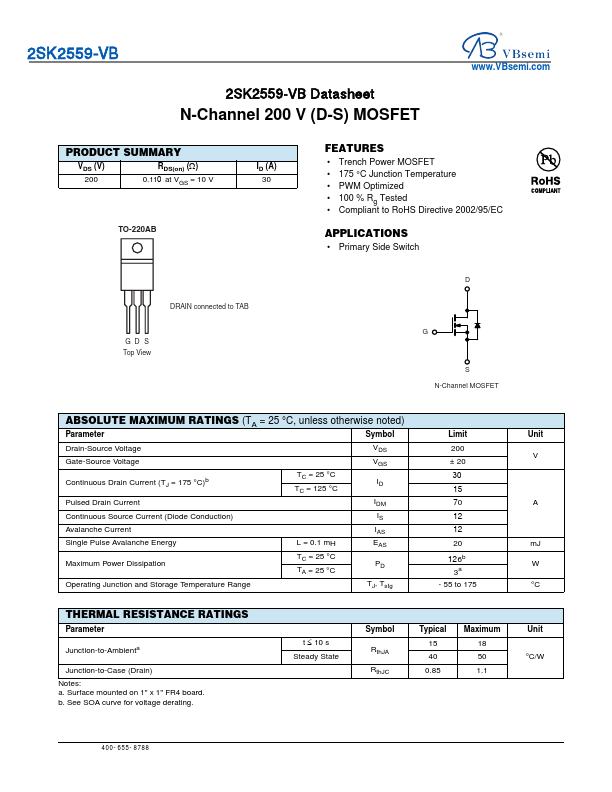 2SK2559 Datasheet Preview