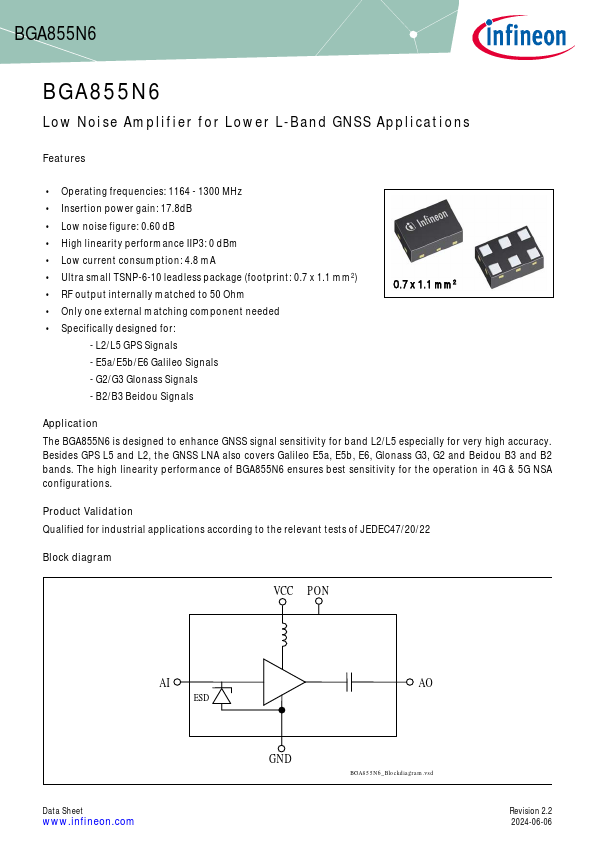 BGA855N6 Datasheet Preview