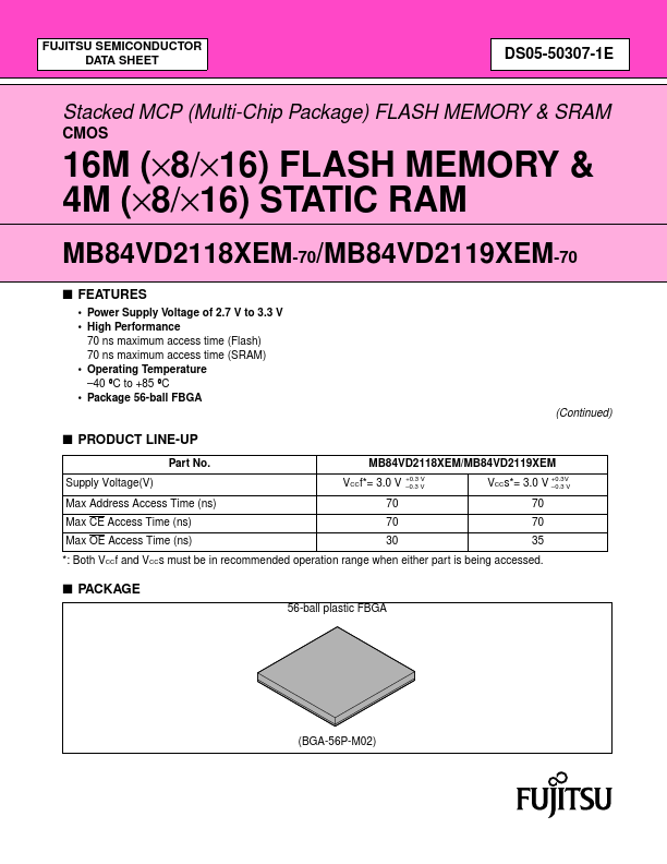 MB84VD21191EM-70