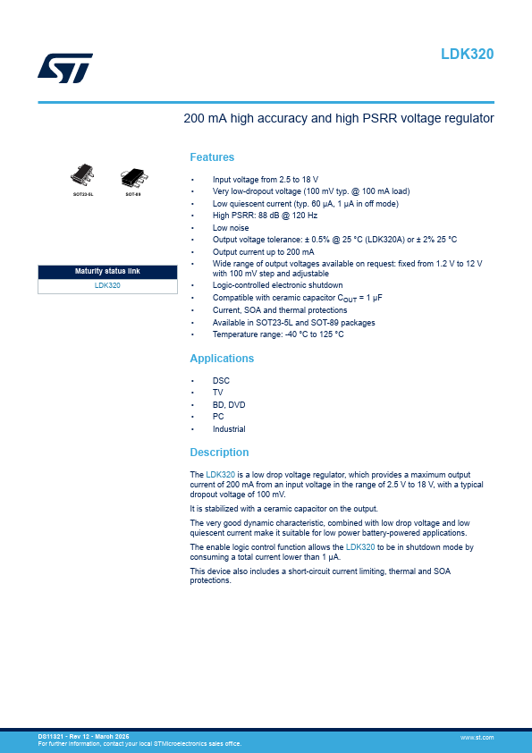 LDK320 Datasheet Preview