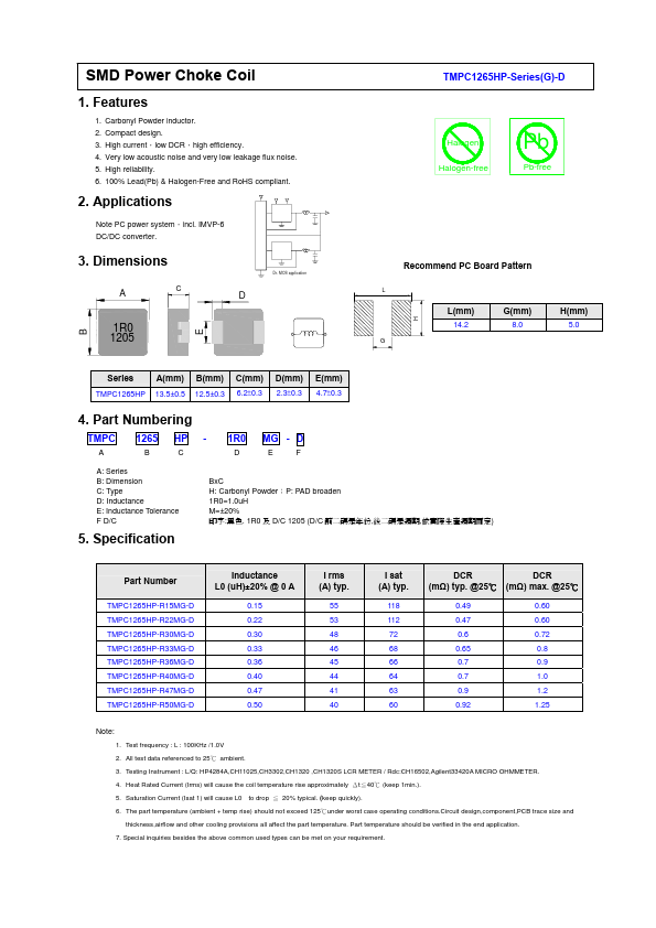 TMPC1265HP-1R0MG-D