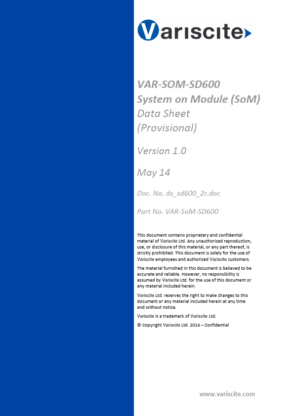 VAR-SOM-SD600