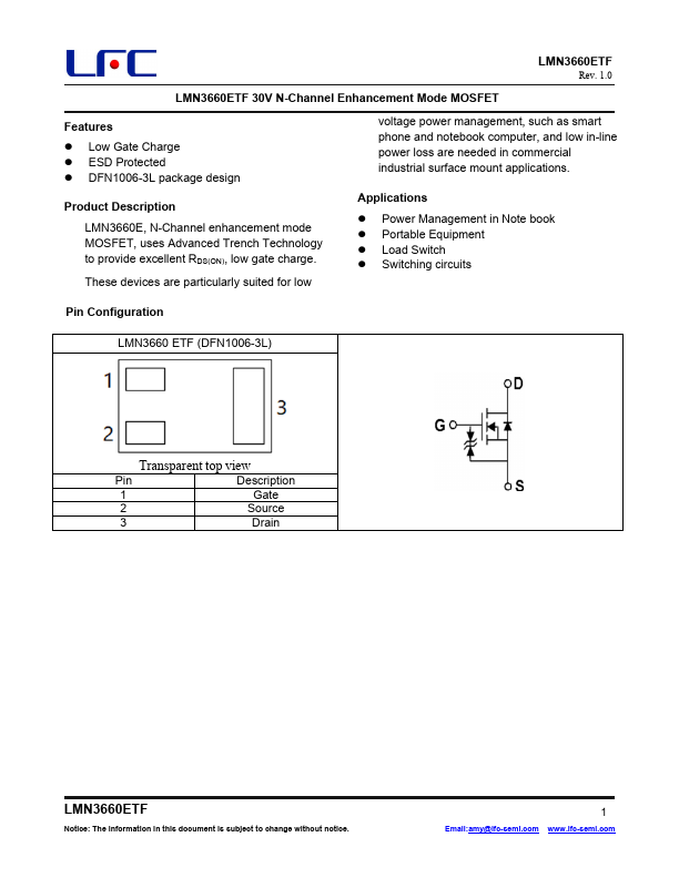 LMN3660ETF Datasheet Preview