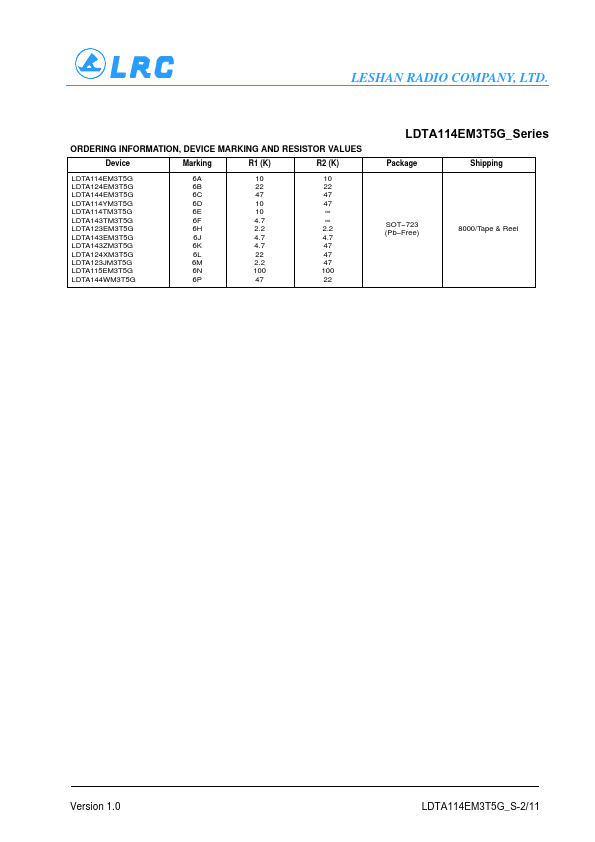 LDTA143EM3T5G