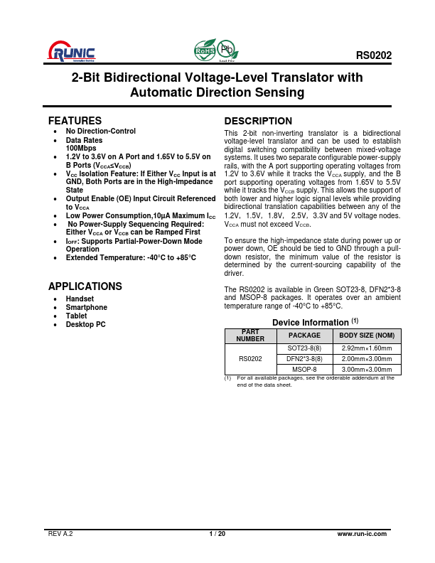 RS0202 Datasheet Preview