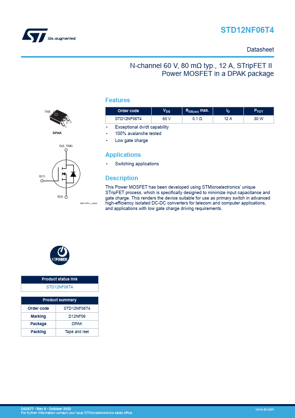 STD12NF06