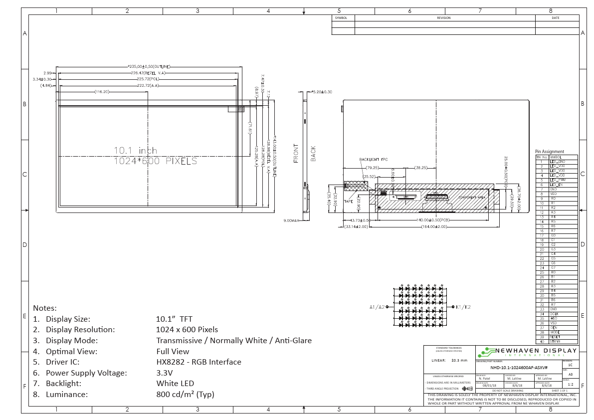 NHD-10.1-1024600AF-ASXV