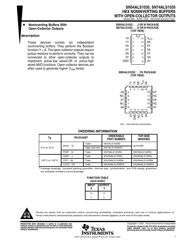 SN74ALS1035D