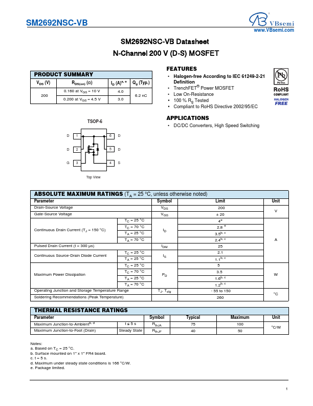 SM2692NSC Datasheet Preview