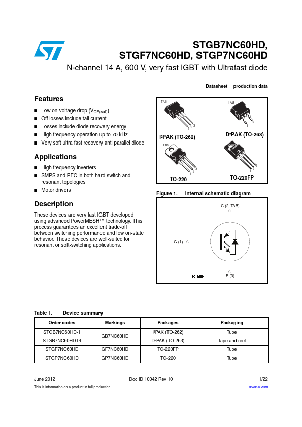 STGP7NC60HD