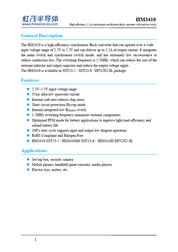 HM3410 Datasheet Preview