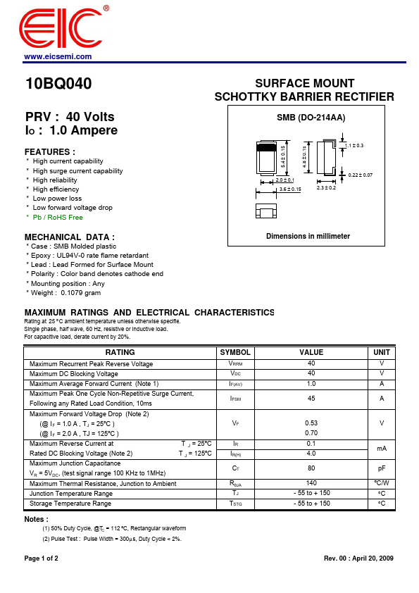 10BQ040 Datasheet Preview
