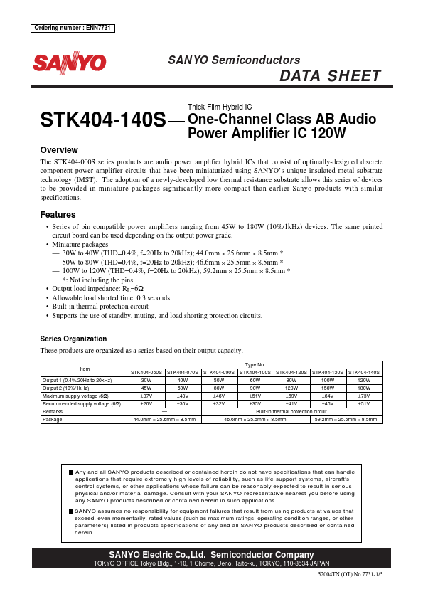 STK404-140S