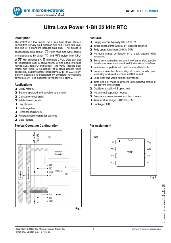 V3021 Datasheet Preview