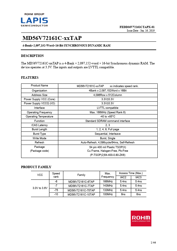 MD56V72161C-10TAP