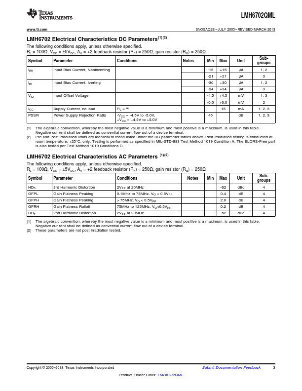 LMH6702QML