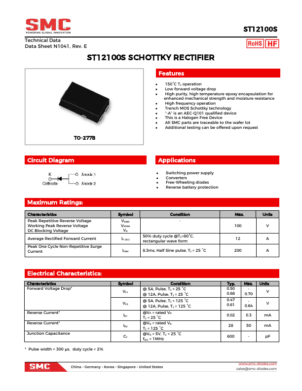 ST12100S Datasheet Preview