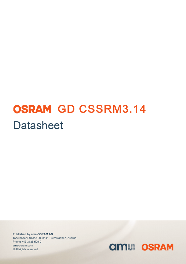 GDCSSRM3.14 Deep Blue LED by OSRAM - Datasheet Preview