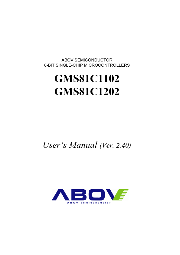 GMS81C1102 datasheet page 1 preview