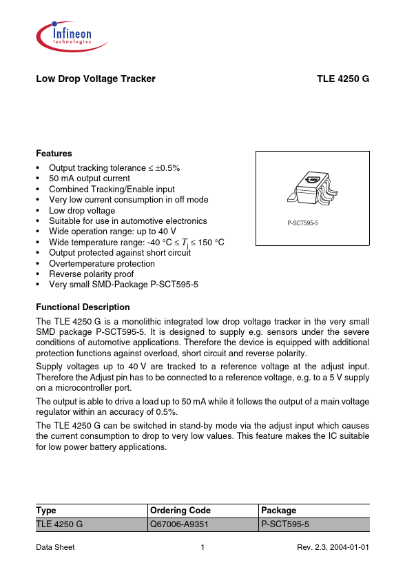 TLE4250G Datasheet Preview
