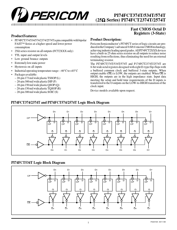 PI74FCT2374T