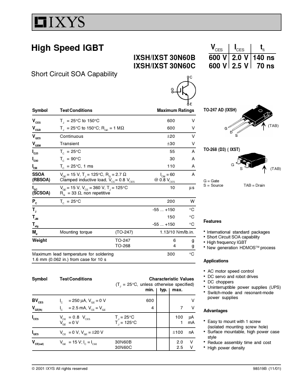 IXST30N60B