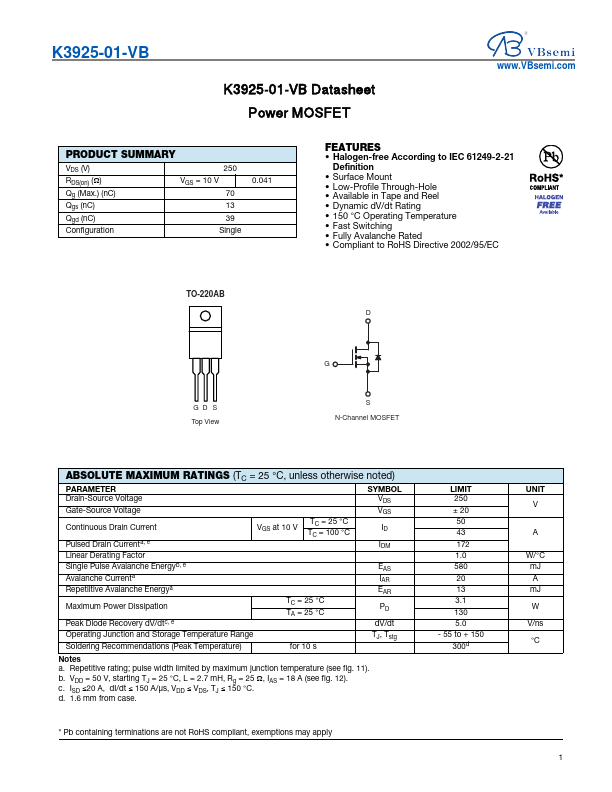 K3925-01 Datasheet Preview