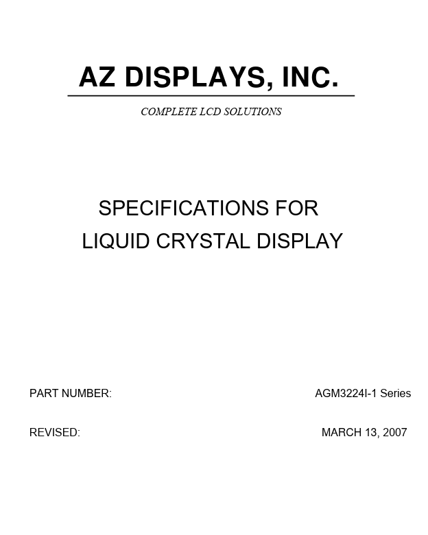 AGM3224I-1 Datasheet Preview