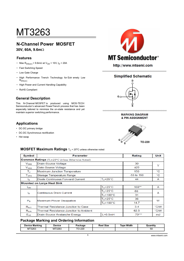 MT3263 Datasheet Preview