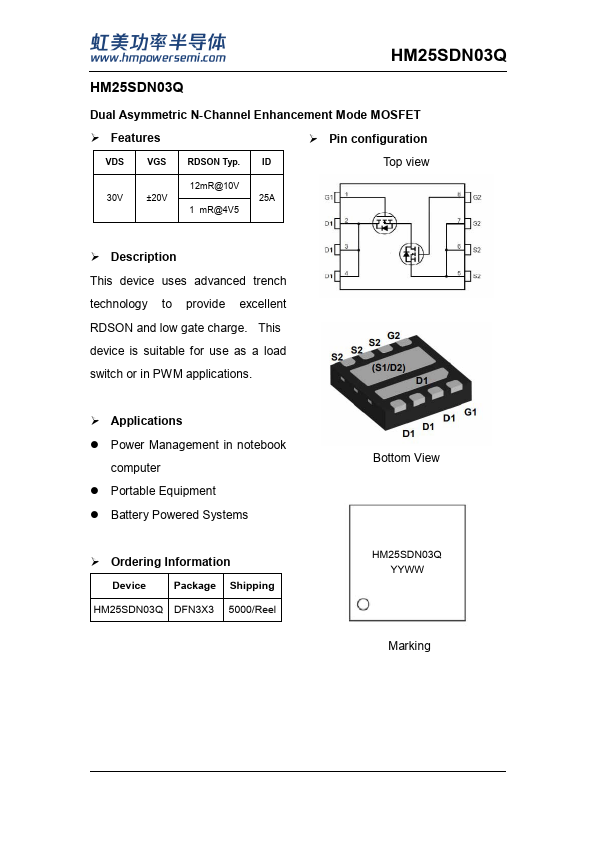 HM25SDN03Q Datasheet Preview