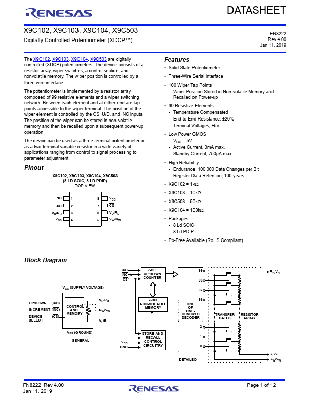 X9C104