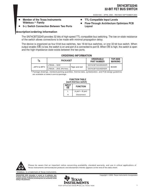 SN74CBT32245