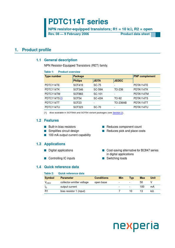 PDTC114TT