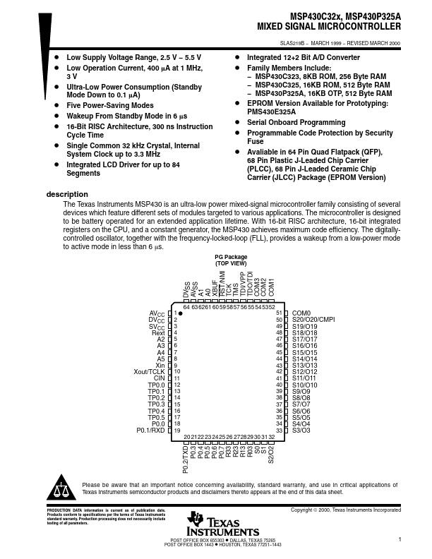 MSP430C325