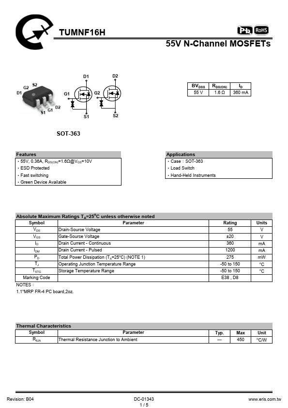 TUMNF16H Datasheet Preview