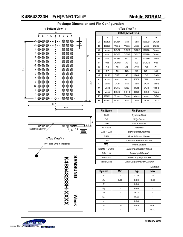 K4S643233H-FE