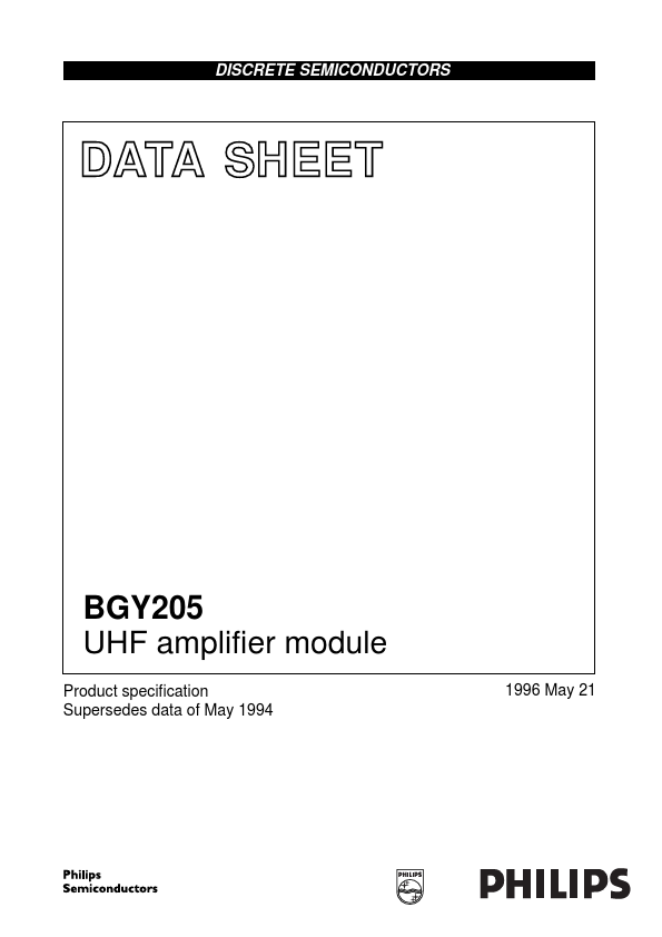 BGY205 Datasheet Preview