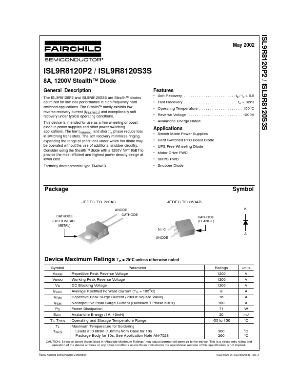 ISL9R8120S3S