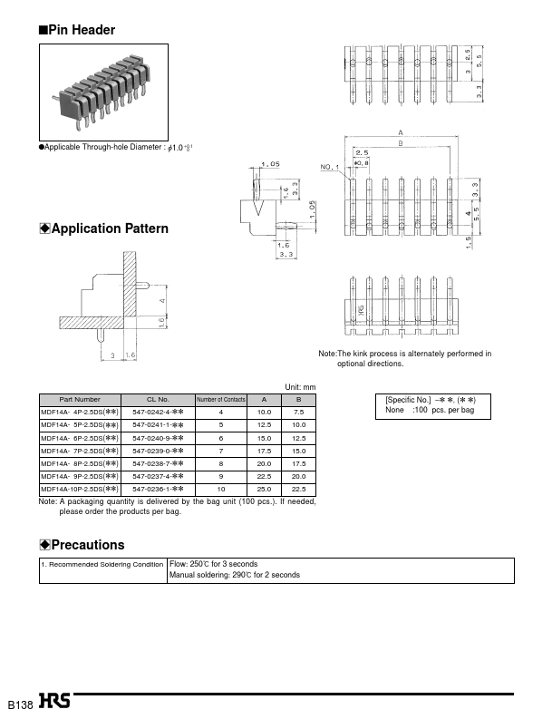 MDF14A-10P-2.5DS