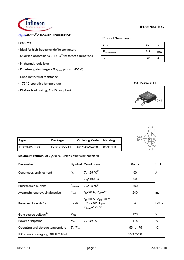 IPD03N03LB