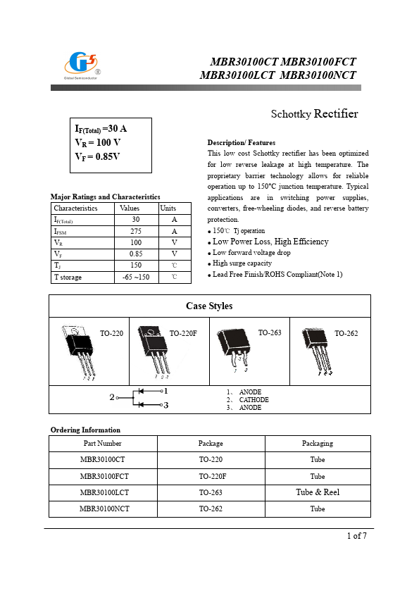 MBR30100FCT