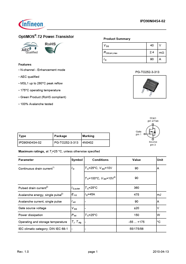 IPD90N04S4-02