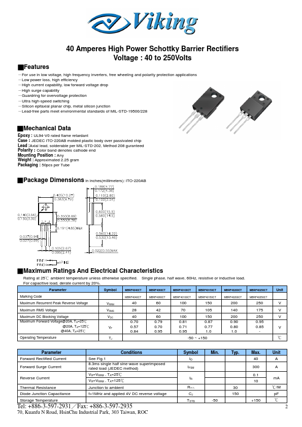 MBRF40250CT