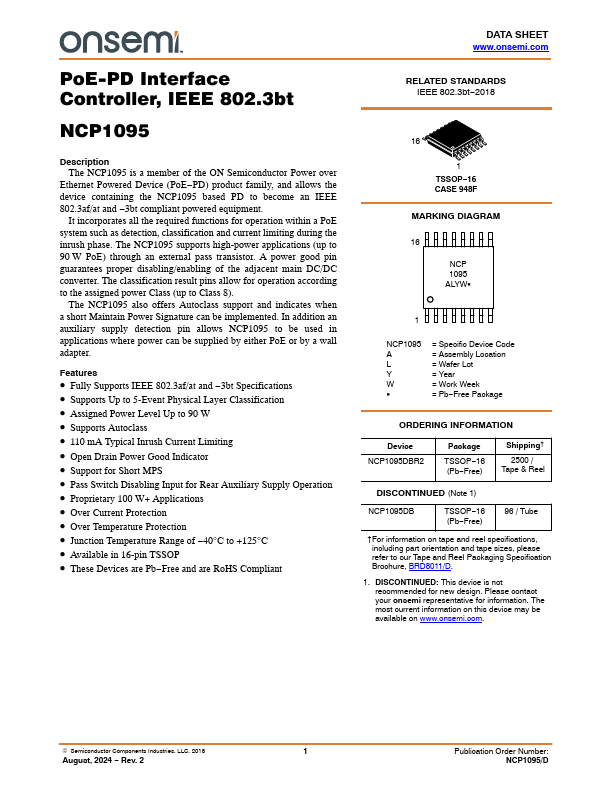 NCP1095 Datasheet Preview